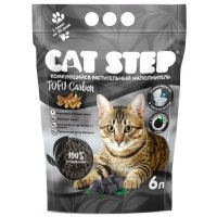 Наполнитель Cat Step Tofu Carbon растительный комкующийся, 2,7 кг(6 л)