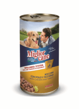 Консервы Miglior Cane для собак с кусочками курицы и индейки, 1,25 кг