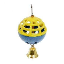 Игрушка с шариком и колокольчиком, для попугаев, Забава, 10х10 см