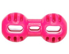 Игрушка Гантель для собак, резина, розовая, 11 см