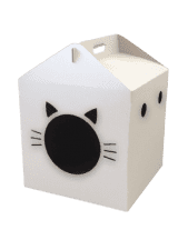 Домик Happy Friends для кошек из картона, Kubik, 35х35х50 см