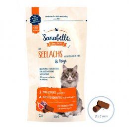 Лакомство Bosch Sanabelle Cat Sticks Pollack & Fig, для взрослых кошек, с сайдой и инжиром, 55 г
