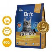 Корм Brit Premium Cat Duck & Chicken для стерилизованных кошек, Утка и курица, 400 г