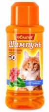 Шампунь Amstrel для кошек антипаразитарный с маслом пальмарозы, алоэ и экстрактом пиретрума, 120 мл