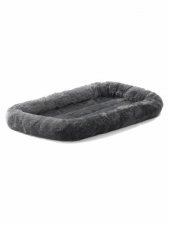 Лежанка MidWest Pet Bed для собак и кошек меховая, серая, 55х33 см