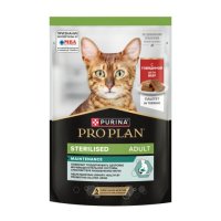 Пауч Purina Pro Plan для стерилизованных кошек, паштет с говядиной, 75 г