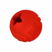 Игрушка Мяч для собак с ароматом бекона, красный, 6,5 см
