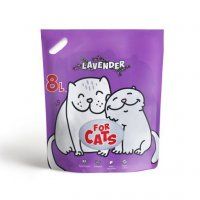 Наполнитель силикагелевый впитывающий FOR CATS с ароматом лаванды, 3,1 кг(8 л)