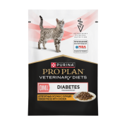 Пауч Purina Pro Plan Veterinary Diets для кошек при диабете, с курицей, Diabetes, 85 г
