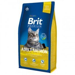 Корм Brit Premium Cat Adult для взрослых кошек, с лососем. 300 г