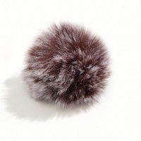 Игрушка Меховой шарик для кошек, серый, 5 см
