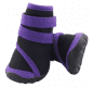 Ботинки для собак черные с фиолетовым, размер, 60х55х70 мм