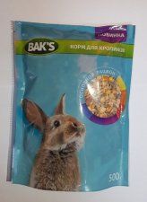 Корм BAK'S для кроликов, 500 г