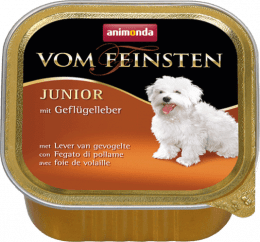 Консервы Vom Feinsten Junior для щенков, с печенью птицы, 150 г