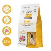 Корм Brit Care для щенков и молодых собак мини пород с индейкой, Healthy Growth, 1,5 кг