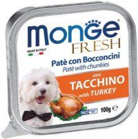 Ламистер Monge Dog Fresh для собак, с индейкой, 100 г