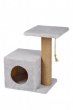 Домик-когтеточка Kogti для кошек многоуровневый, светло-серый, Боковой, 48х40х32 см