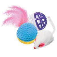 Набор игрушек для кошек мяч, мышь, шар, d40мм, 45мм, d40мм