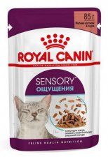 Пауч Royal Canin для взрослых кошек, кусочки в соусе, Sensory Feel, 85 г
