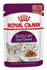 Пауч Royal Canin для взрослых кошек, кусочки в соусе, Sensory Feel, 85 г