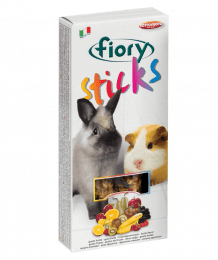 Лакомство Fiory, палочки для карликовых кроликов со вкусом фруктов, 100 г