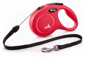 Рулетка Flexi New Classic S тросовая, красная, 8 м