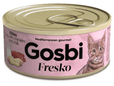 Консервы Gosbi Fresko cat для котят, с тунцом и молоком, 70 г