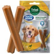 Лакомство Triol палочки жевательные для собак крупных пород, DENTAL NORM, 120 г