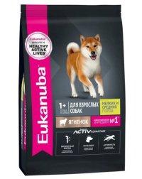 Корм Eukanuba для собак средних и мелких пород, с ягненком, Adult S&M Lamb, 7 кг