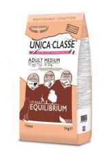Корм Unica Classe Adult Medium Equilibrium для взрослых собак средних пород с чувствительным пищеварением, ягненок, 3 кг