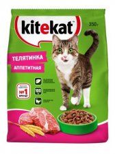 Корм Kitekat для взрослых кошек, Телятинка аппетитная, 350 г