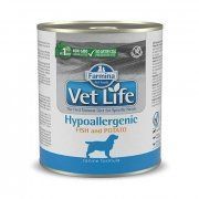 Консервы Farmina Vet Life Dog Hypoallergenic Fish&Potato. Диетический корм для собак с пищевой аллергией, рыба, 300 г