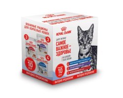 Бокс Royal Canin для домашних стерилизованных кошек, кусочки в соусе, MULTIPACK INDOOR&INSTINCTIVE&STERILISED, 10х85 г