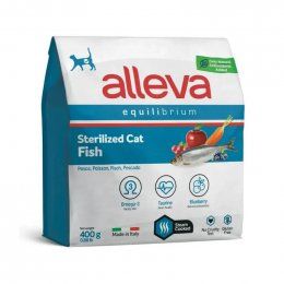 Корм Alleva, для кастрированных и стерилизованных кошек, с рыбой, Equilibrium, 400 г