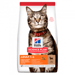 Корм Hill's для взрослых кошек с ягненком, 1,5 кг