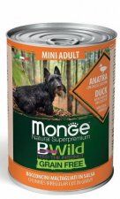 Консерва Monge BWild GRAIN FREE д/взр соб мел пород, беззерновой, с уткой, тыквой, кабачком, 400 г