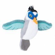 Игрушка Птичка плюшевая с кошачьей мятой для кошек, серая, 7,5 см