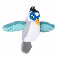 Игрушка Птичка плюшевая с кошачьей мятой для кошек, серая, 7,5 см