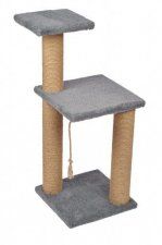 Когтеточка Kogti для кошек, серая, 3 этажа, 53х36х15 см