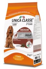 Корм Unica Classe Adult Medium для взрослых собак средних пород с чувствительным пищеварением, ягненок, 3 кг