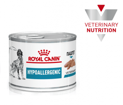 Корм Royal Canin Hypoallergenic (паштет) диетический для взрослых собак, применяемый при пищевой аллергии/ непереносимости. Ветеринарная диета, 200 г