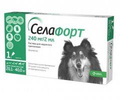 Селафорт, капли противопаразитные, для собак от 20,1 кг до 40 кг, 2мл