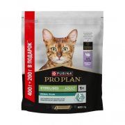 Корм Purina ProPlan для стерилизованных кошек, со вкусом индейки, Renal Plus, 400+200 г