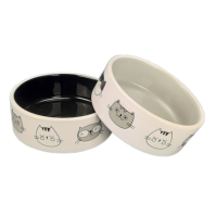 Миска Dogman керамическая Коты черная, 280 мл