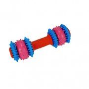 Игрушка Зубочес гантель с кольцами для собак, 15 см