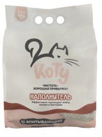 Наполнитель минеральный Коту, впитывающий, 4,2 л (3,5 кг)