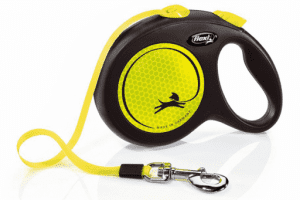 Рулетка Flexi New Neon L ременная, желтая, 5 м