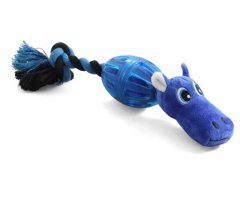 Игрушка Бегемот в броне, для собак мягкая, 22 см