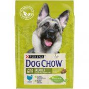 Корм Dog Chow сухой полнорационный, для взрослых собак крупных пород, с индейкой, 2,5 кг