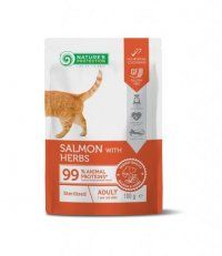 Пауч Nature's Protection, для кошек после стерилизации с лососем и травами, Sterilized, 100 г